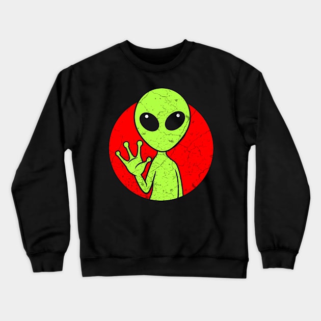 Funny Alien Crewneck Sweatshirt by Mila46